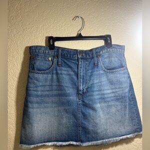 Madewell A-Line Denim Blue Skirt